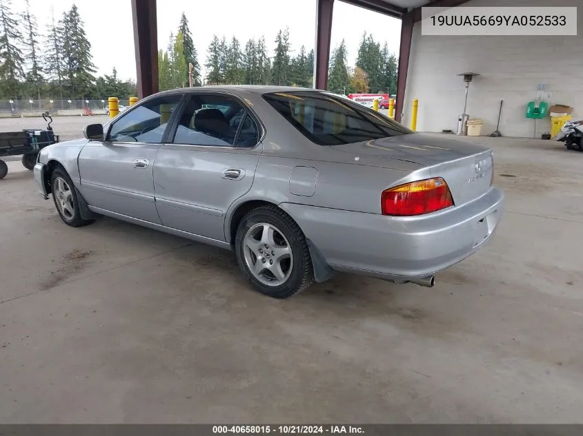 2000 Acura Tl 3.2 VIN: 19UUA5669YA052533 Lot: 40658015