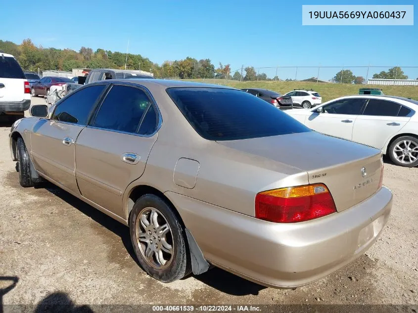 2000 Acura Tl 3.2 VIN: 19UUA5669YA060437 Lot: 40661539