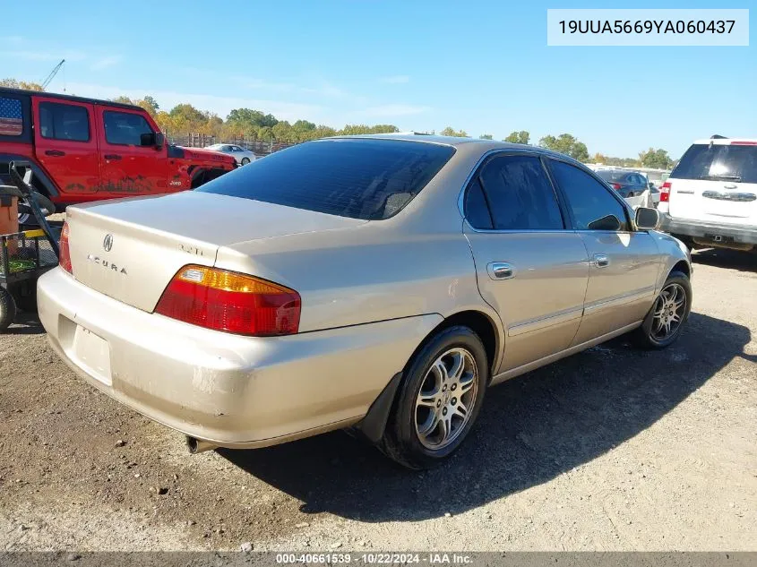 2000 Acura Tl 3.2 VIN: 19UUA5669YA060437 Lot: 40661539