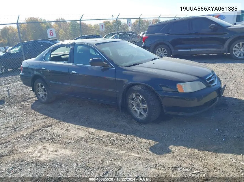 2000 Acura Tl 3.2 VIN: 19UUA566XYA061385 Lot: 40665528