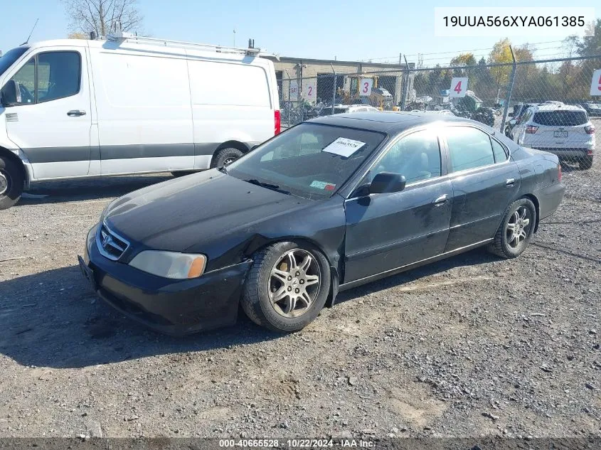 2000 Acura Tl 3.2 VIN: 19UUA566XYA061385 Lot: 40665528