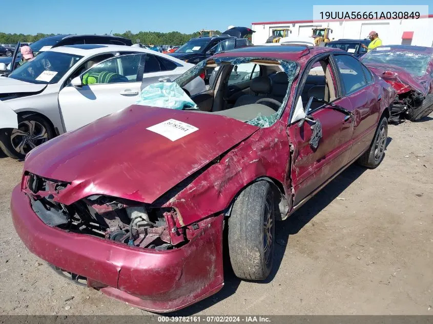 2001 Acura Tl 3.2 VIN: 19UUA56661A030849 Lot: 39782161