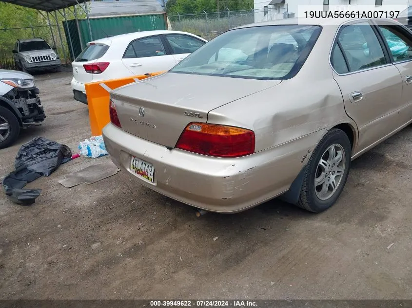 2001 Acura Tl 3.2 VIN: 19UUA56661A007197 Lot: 39949622