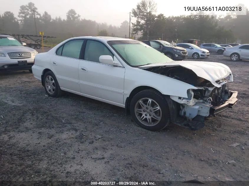 2001 Acura Tl 3.2 VIN: 19UUA56611A003218 Lot: 40203727