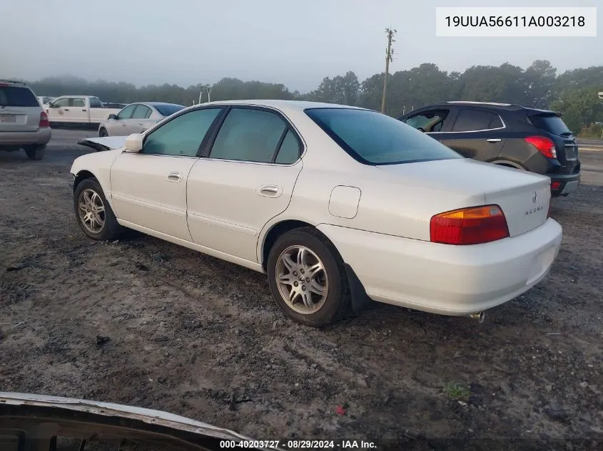 19UUA56611A003218 2001 Acura Tl 3.2