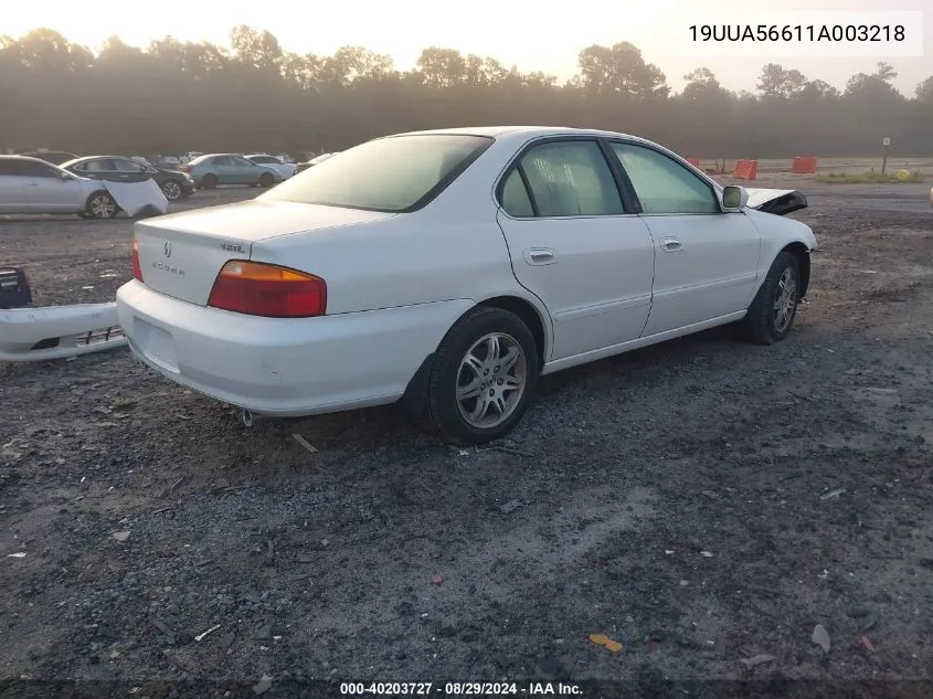 19UUA56611A003218 2001 Acura Tl 3.2