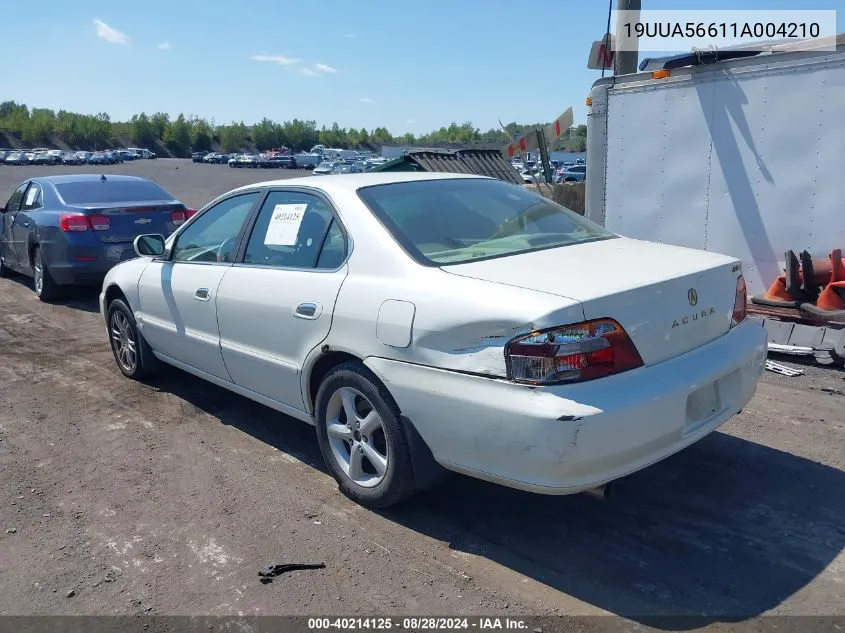 2001 Acura Tl 3.2 VIN: 19UUA56611A004210 Lot: 40214125