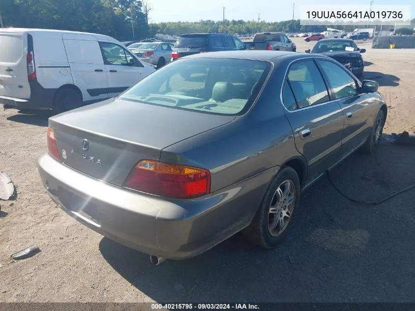 2001 Acura Tl 3.2 VIN: 19UUA56641A019736 Lot: 40215795