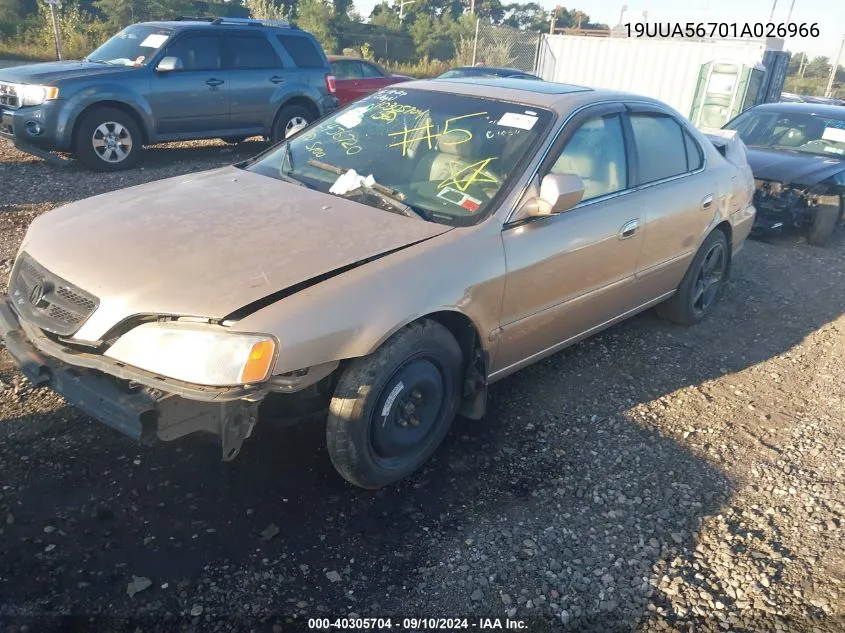 2001 Acura Tl 3.2 VIN: 19UUA56701A026966 Lot: 40305704