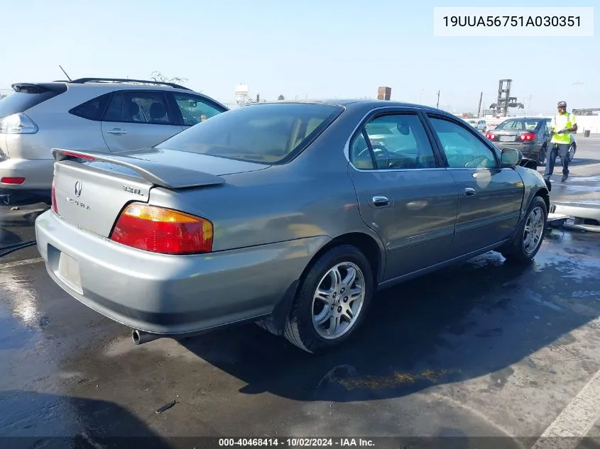 2001 Acura Tl 3.2 VIN: 19UUA56751A030351 Lot: 40468414