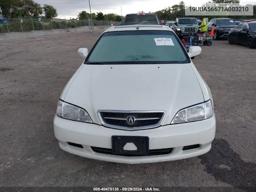 2001 Acura Tl 3.2 VIN: 19UUA56671A003210 Lot: 40475135