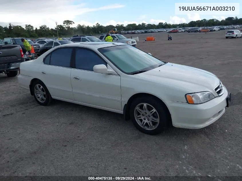 2001 Acura Tl 3.2 VIN: 19UUA56671A003210 Lot: 40475135