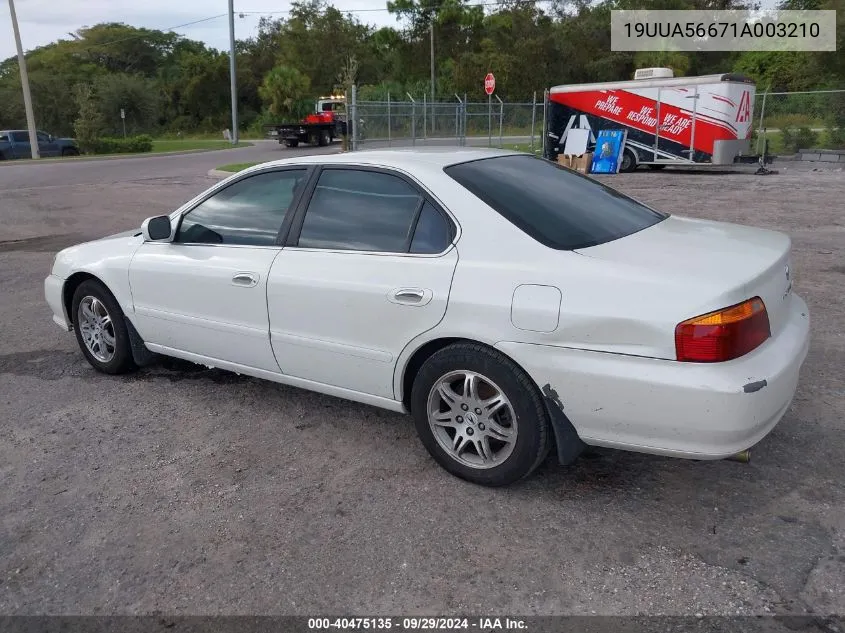 2001 Acura Tl 3.2 VIN: 19UUA56671A003210 Lot: 40475135