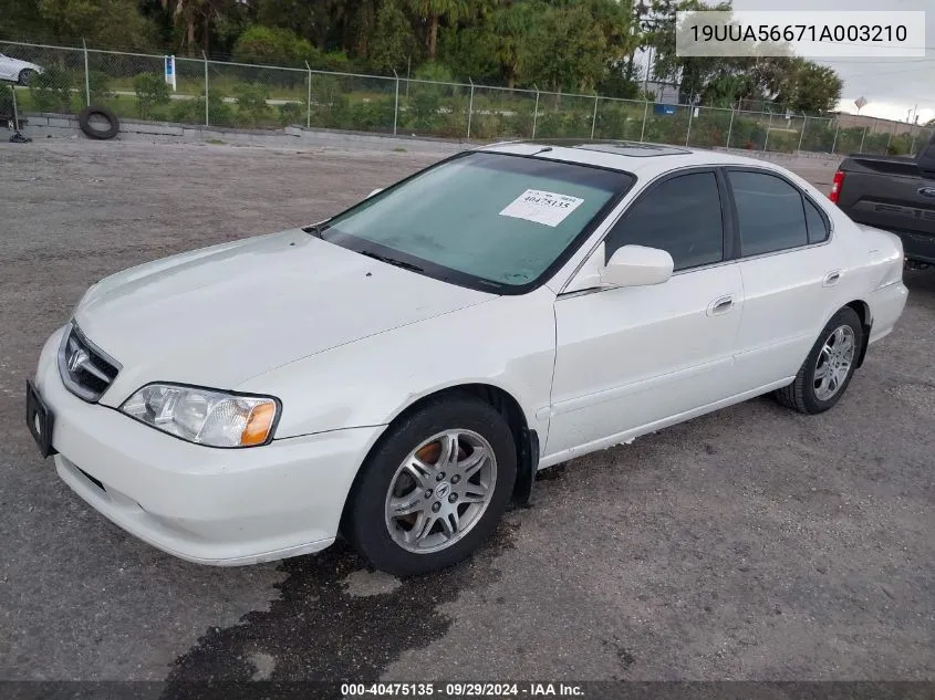 2001 Acura Tl 3.2 VIN: 19UUA56671A003210 Lot: 40475135