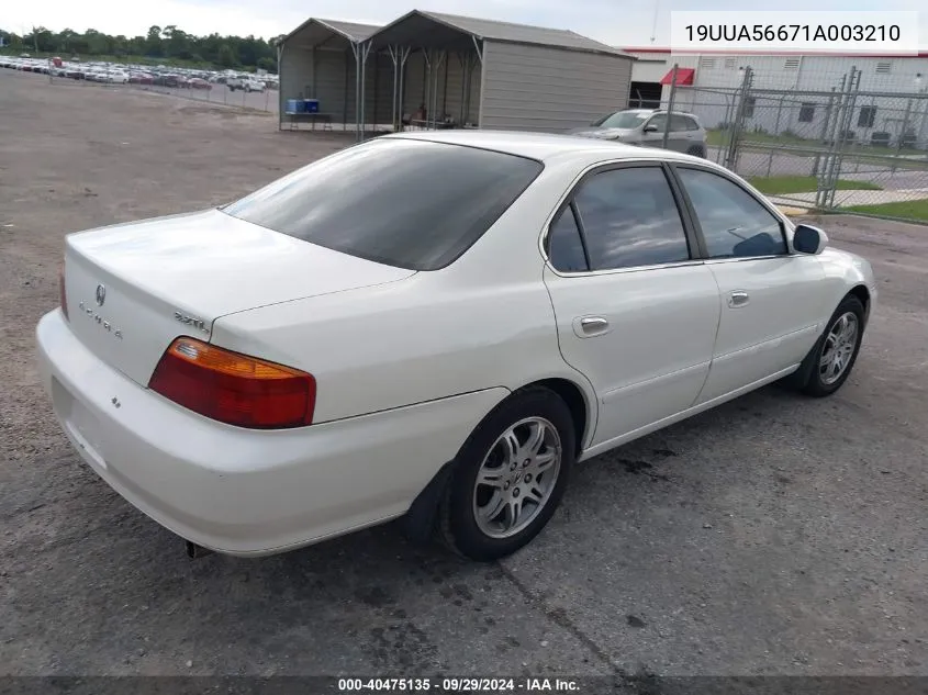 2001 Acura Tl 3.2 VIN: 19UUA56671A003210 Lot: 40475135