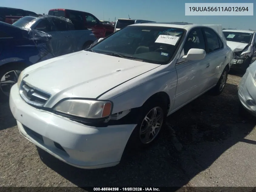 2001 Acura Tl 3.2 (A5) VIN: 19UUA56611A012694 Lot: 40744198