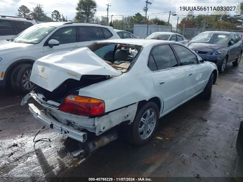 2001 Acura Tl 3.2 VIN: 19UUA56611A033027 Lot: 40795229