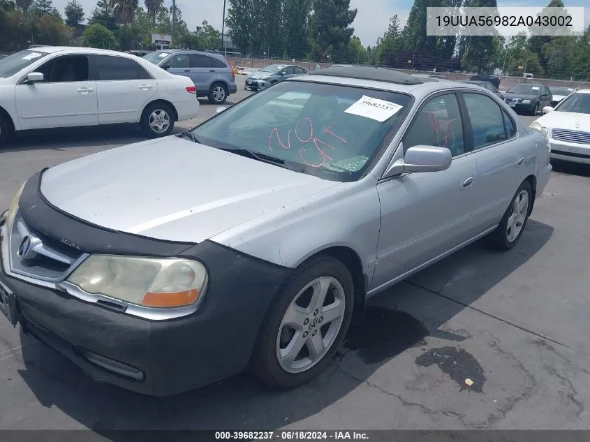 2002 Acura Tl 3.2 Type S VIN: 19UUA56982A043002 Lot: 39682237