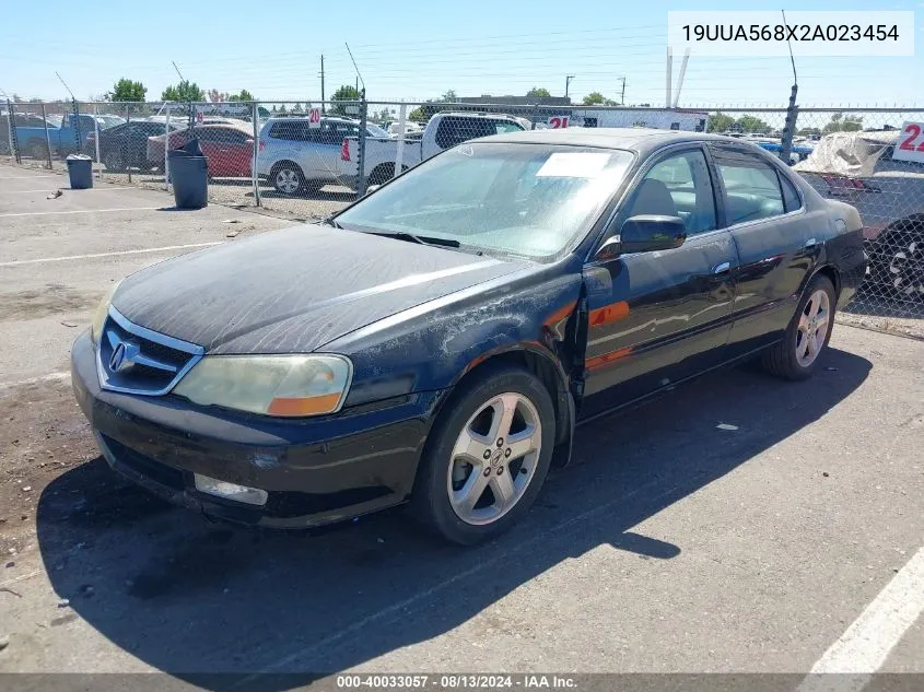 2002 Acura Tl 3.2 Type S VIN: 19UUA568X2A023454 Lot: 40033057