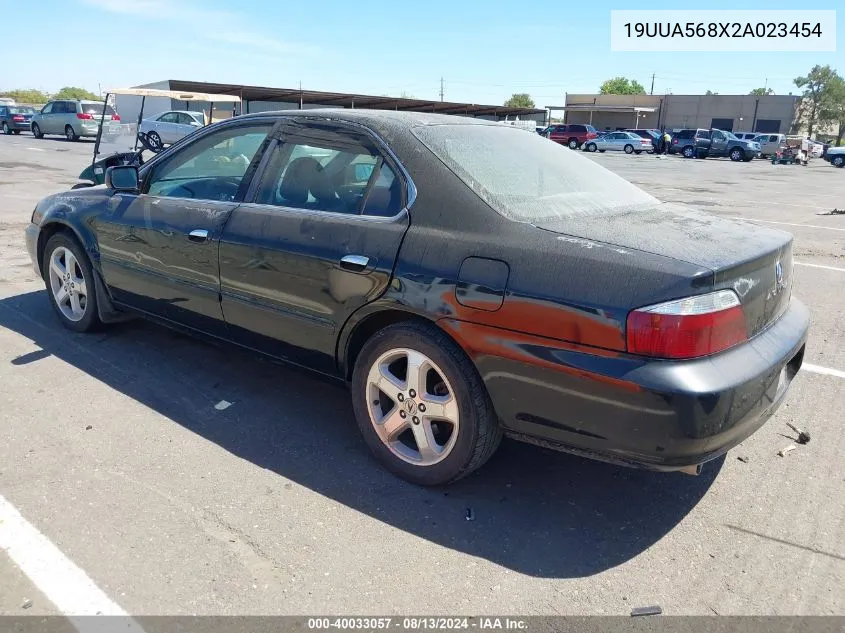 2002 Acura Tl 3.2 Type S VIN: 19UUA568X2A023454 Lot: 40033057