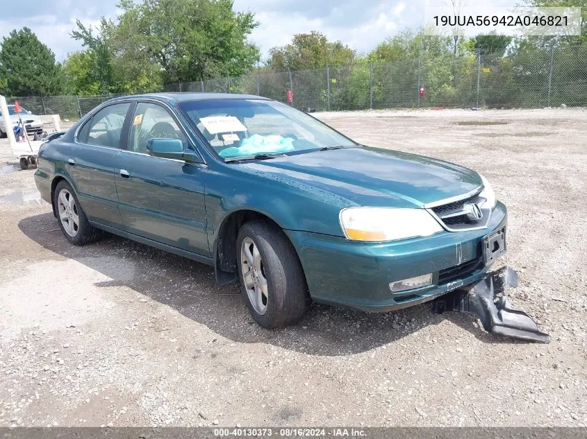 2002 Acura Tl 3.2 Type S VIN: 19UUA56942A046821 Lot: 40130373