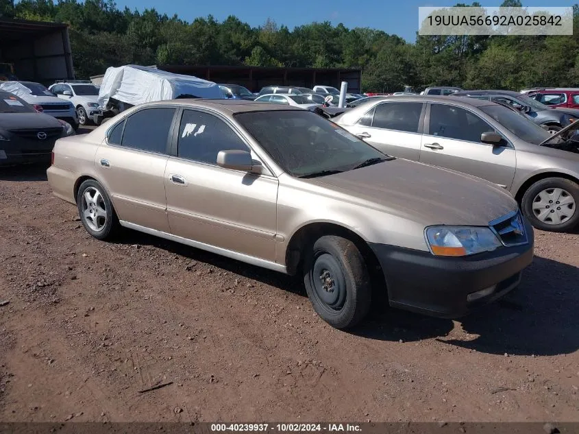 2002 Acura Tl 3.2 VIN: 19UUA56692A025842 Lot: 40239937