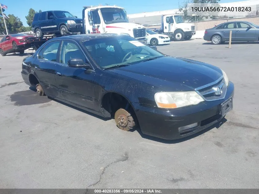 2002 Acura Tl 3.2 VIN: 19UUA56672A018243 Lot: 40283356