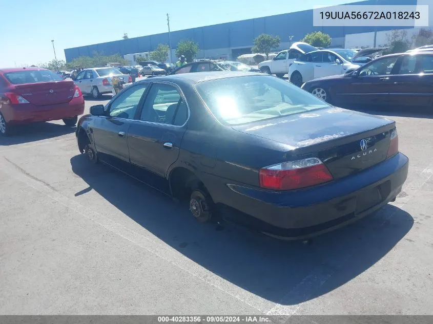 19UUA56672A018243 2002 Acura Tl 3.2