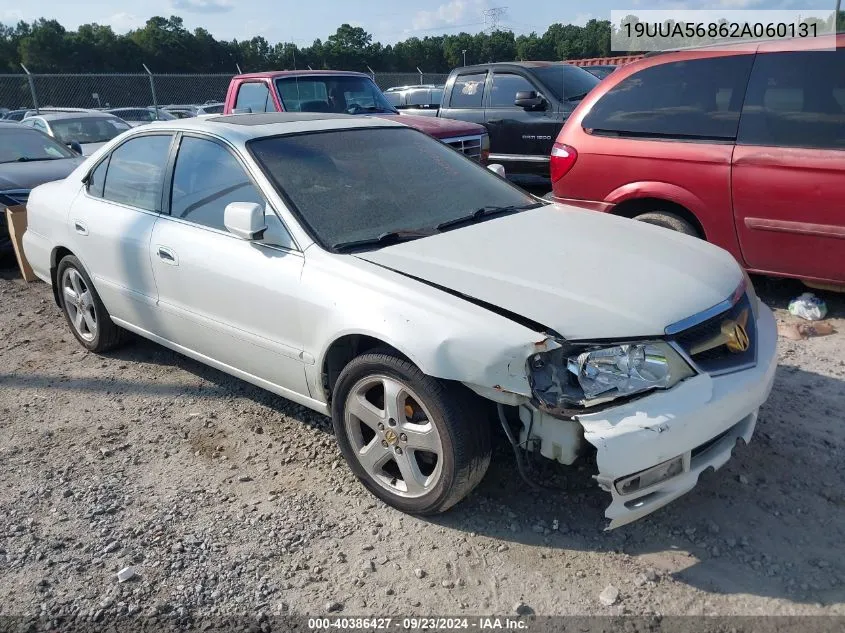 2002 Acura Tl 3.2 Type S VIN: 19UUA56862A060131 Lot: 40386427