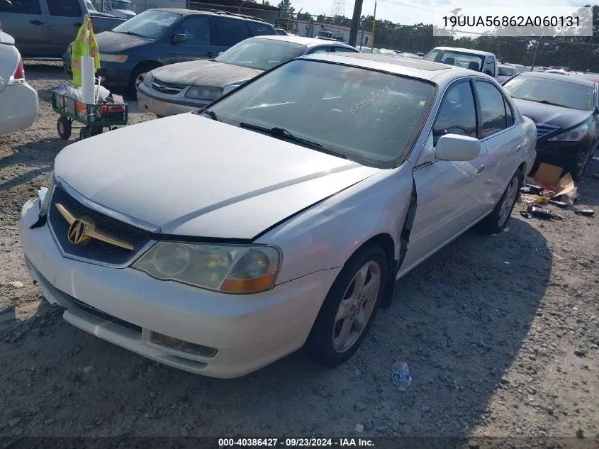 2002 Acura Tl 3.2 Type S VIN: 19UUA56862A060131 Lot: 40386427