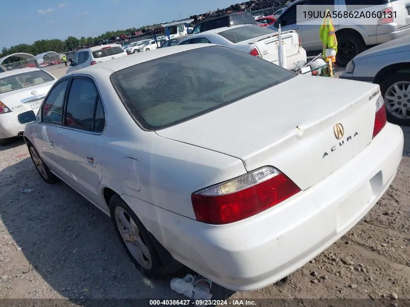 2002 Acura Tl 3.2 Type S VIN: 19UUA56862A060131 Lot: 40386427