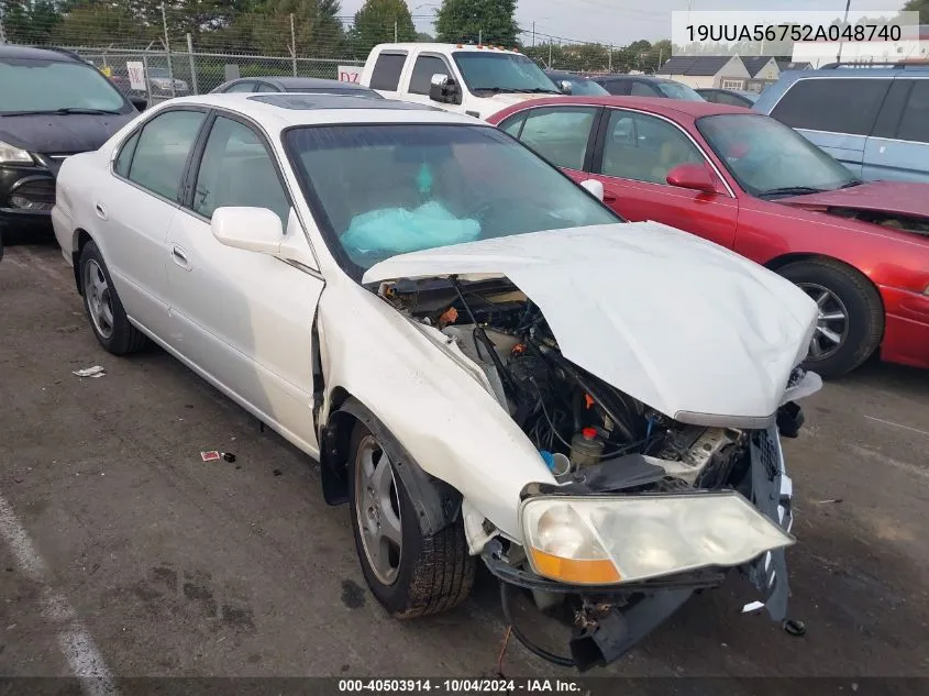 2002 Acura Tl 3.2 VIN: 19UUA56752A048740 Lot: 40503914