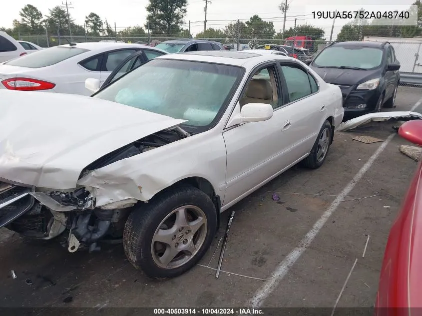 2002 Acura Tl 3.2 VIN: 19UUA56752A048740 Lot: 40503914