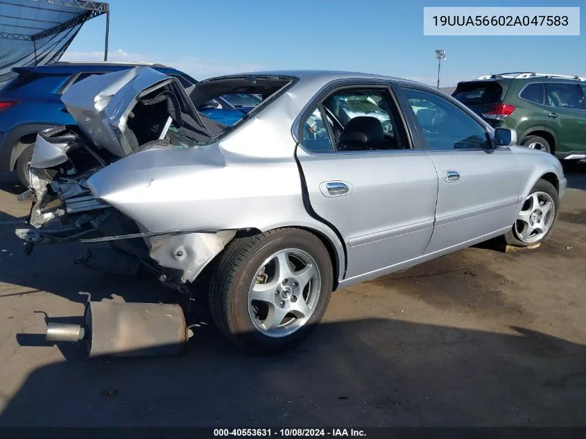 2002 Acura Tl 3.2 VIN: 19UUA56602A047583 Lot: 40553631