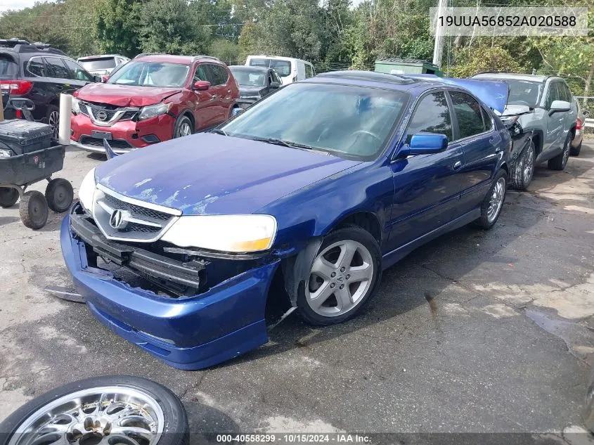 2002 Acura Tl 3.2 Type S VIN: 19UUA56852A020588 Lot: 40558299