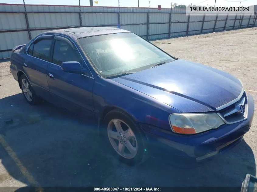 2002 Acura Tl 3.2 Type S VIN: 19UUA56802A013029 Lot: 40583947