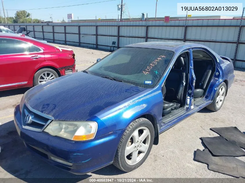 2002 Acura Tl 3.2 Type S VIN: 19UUA56802A013029 Lot: 40583947