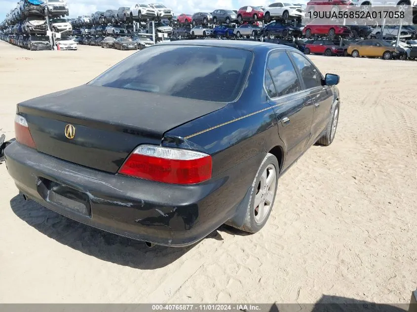 2002 Acura Tl 3.2 Type S VIN: 19UUA56852A017058 Lot: 40765877