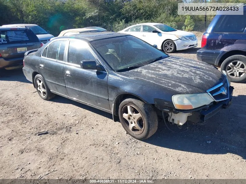 2002 Acura Tl 3.2 VIN: 19UUA56672A028433 Lot: 40838531