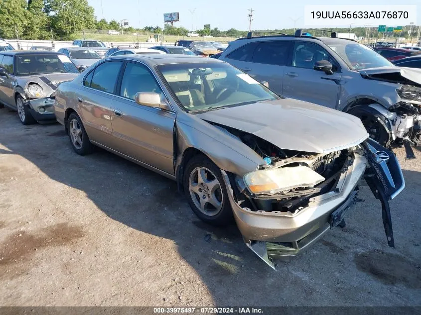 2003 Acura Tl 3.2 VIN: 19UUA56633A076870 Lot: 39975497