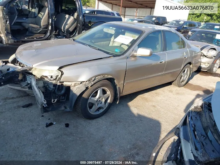 2003 Acura Tl 3.2 VIN: 19UUA56633A076870 Lot: 39975497