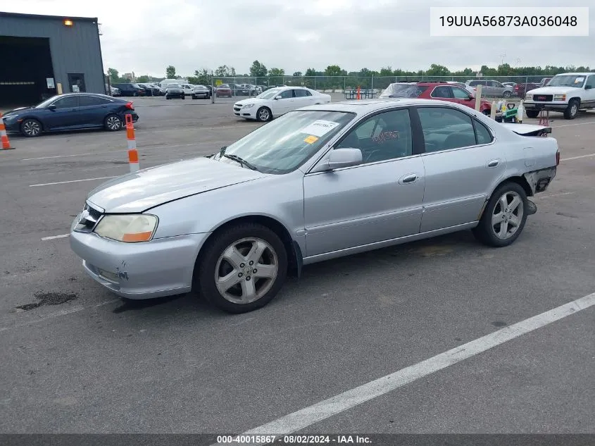 2003 Acura Tl 3.2 Type S VIN: 19UUA56873A036048 Lot: 40015867