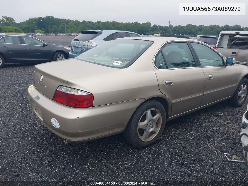 2003 Acura Tl 3.2 VIN: 19UUA56673A089279 Lot: 40034159