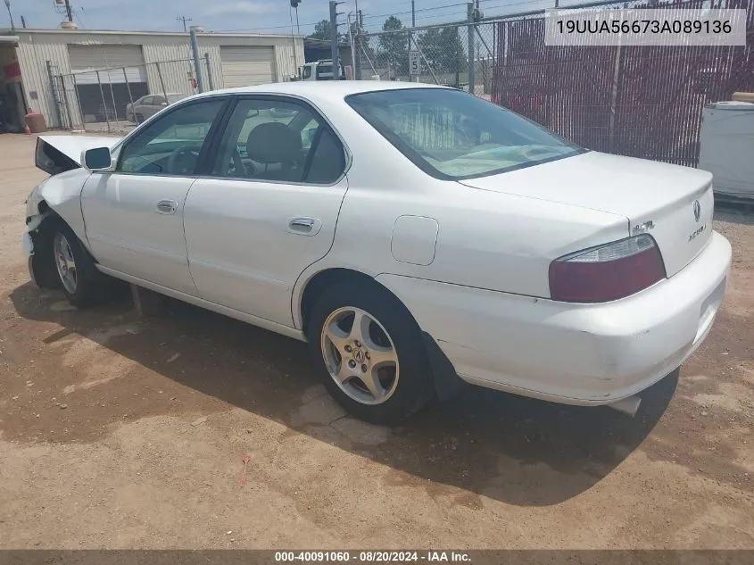 2003 Acura Tl 3.2 VIN: 19UUA56673A089136 Lot: 40091060