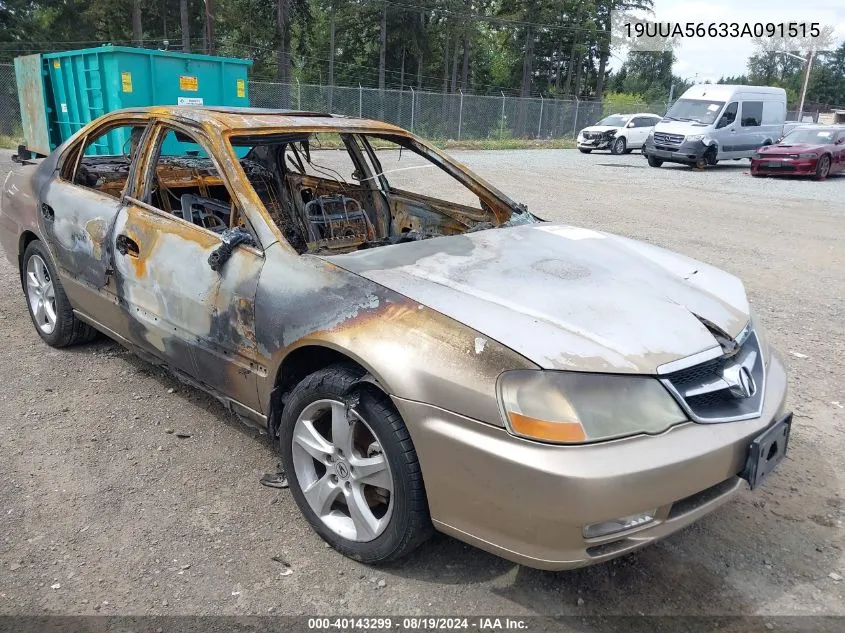 2003 Acura Tl 3.2 VIN: 19UUA56633A091515 Lot: 40143299