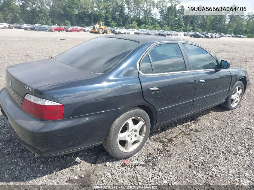 2003 Acura Tl 3.2 VIN: 19UUA56663A064406 Lot: 40216277