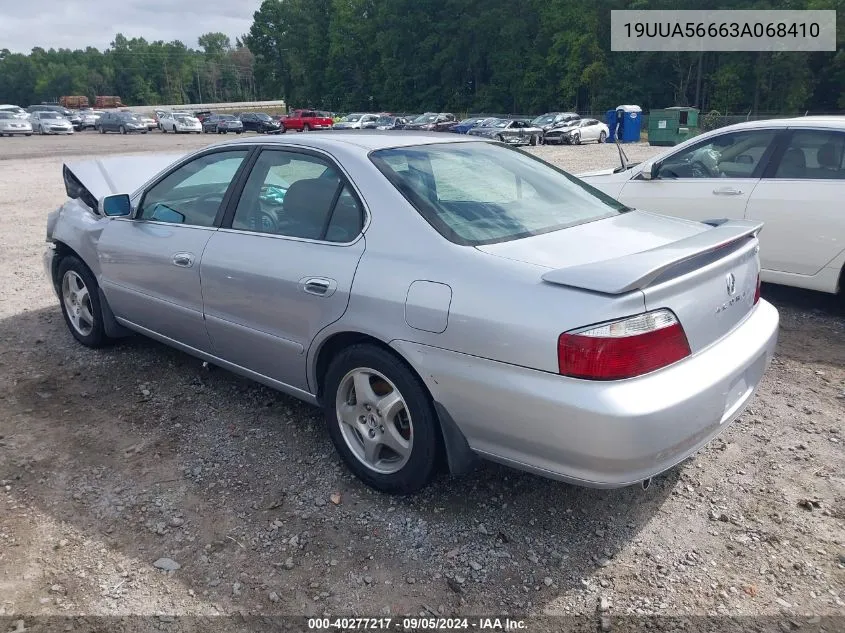 2003 Acura 3.2Tl VIN: 19UUA56663A068410 Lot: 40277217