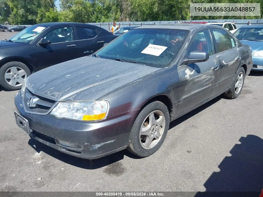 2003 Acura Tl 3.2 VIN: 19UUA56633A048857 Lot: 40280419