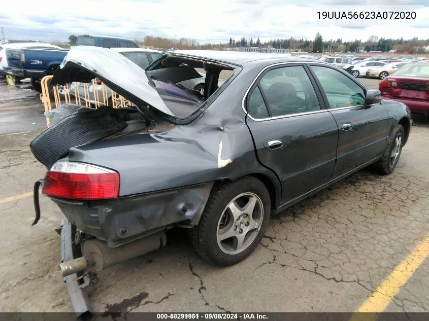 2003 Acura Tl 3.2 VIN: 19UUA56623A072020 Lot: 40291951