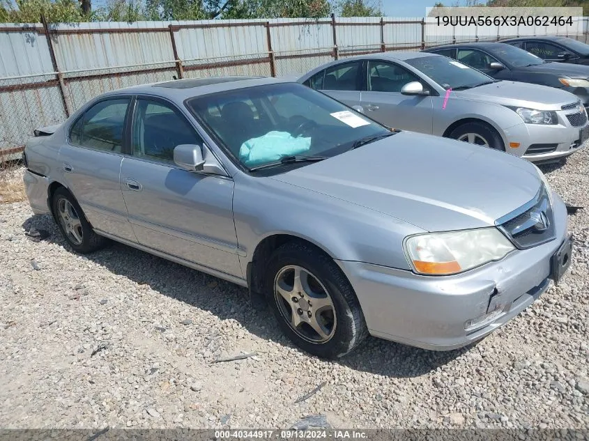 2003 Acura 3.2Tl VIN: 19UUA566X3A062464 Lot: 40344917